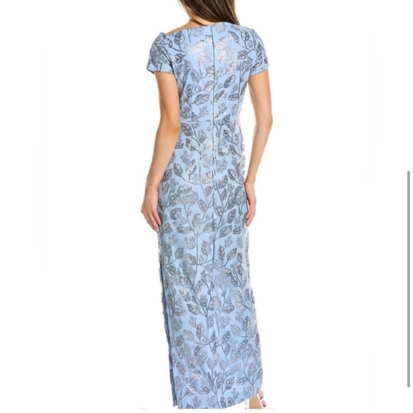 JS Collections Julia Sequin Column Gown – Light Blue Cap Sleeve | Size 0 NWT - Picture 3 of 6